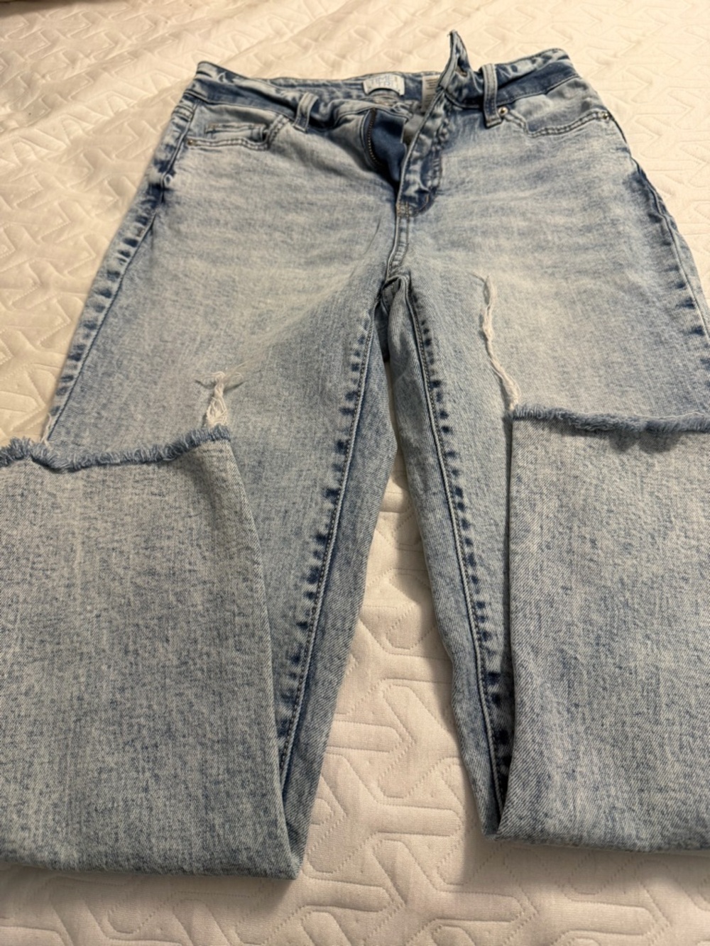 Time and Tru Light Blue Distressed Boyfriend Jeans